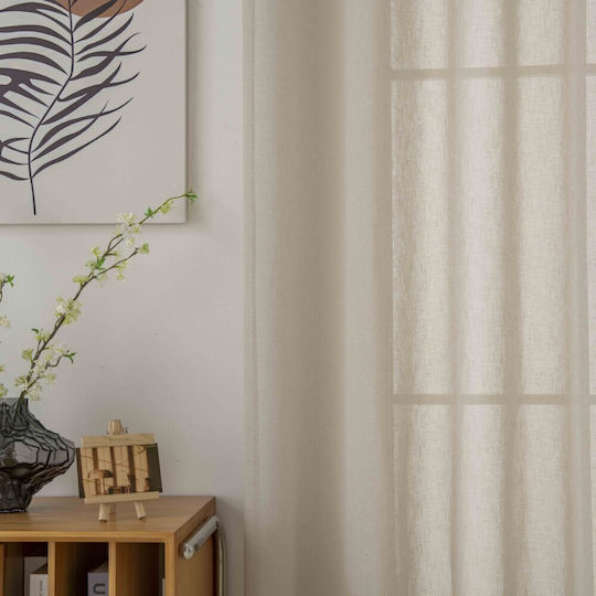 Beauty Home Curtain With Beige Grommets 140x270cm