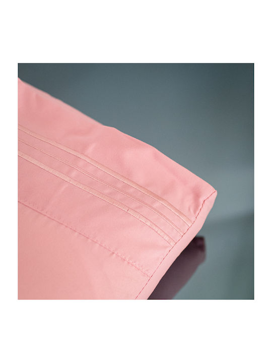 My Home Luxury Duvet Cover Set 220x240cm Extra Large with 2 Pillowcases and 1 Bed Sheet Pink