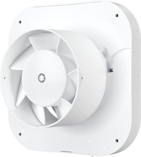 De perete Ventilator de Baie 125mm Alb