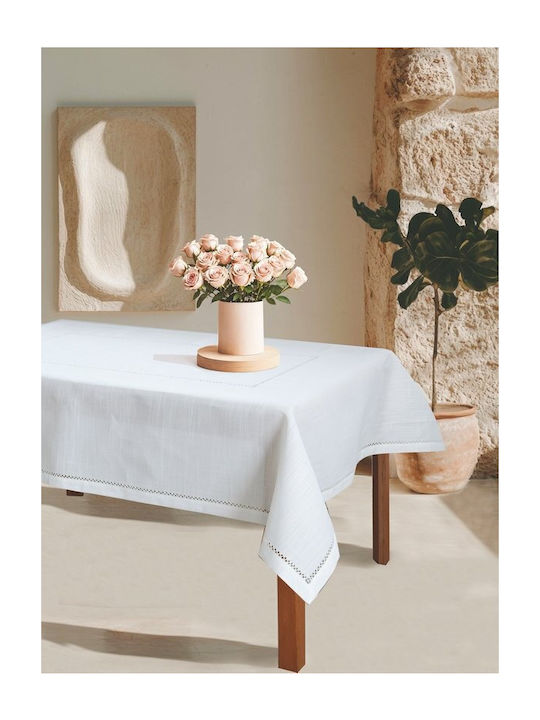 Dimeco Tablecloth with Embroidery Set 13pcs 4002 Ecru 165x260cm