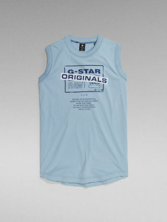 Damen Sommer Bluse Ärmellos Hellblau