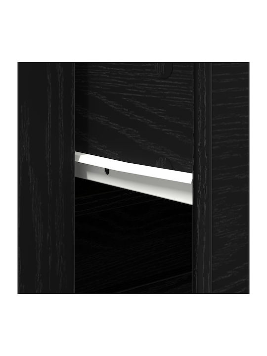Kleiderschrank Büro aus MDF Black Oak 80x33x150cm