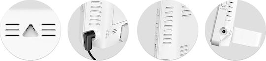 Baldr BD-906 390601 Ασύρματος Μετεωρολογικός Σταθμός Ψηφιακός Επιτραπέζιος Λευκός