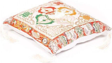 Support Cushion Meditation Bowl 20cm Cushion Deluxe White Dorje