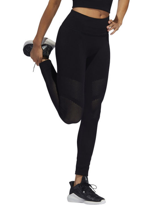 Warp Knit 7/8 Training Γυναικείο Cropped Κολάν Ψηλόμεσο Μαύρο