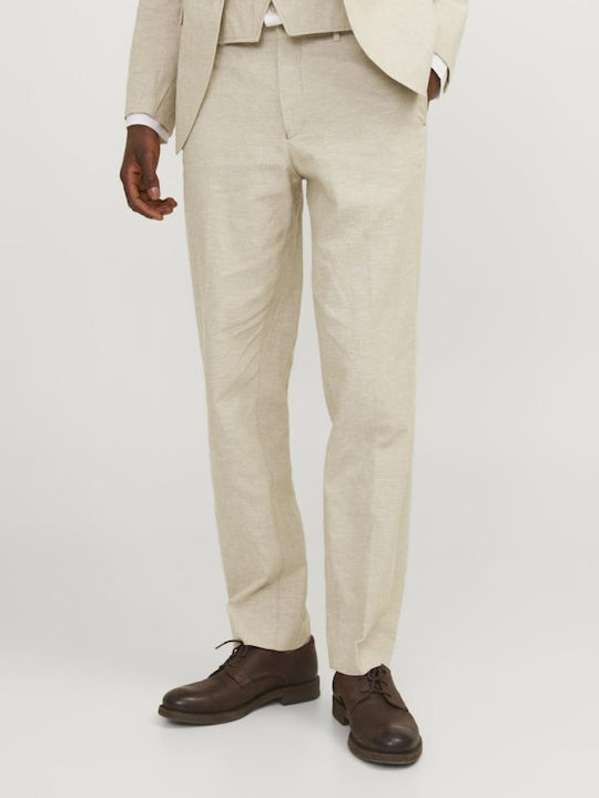 Trousers in Slim Fit Travertine