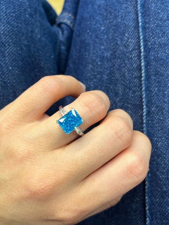 Mentzos Damen Ring mit Steinen aus Silber