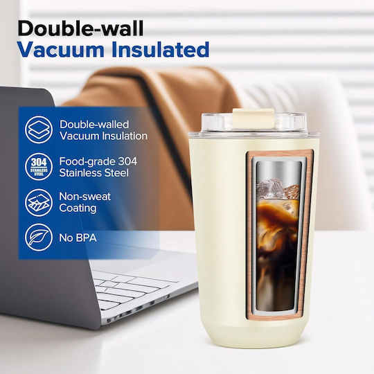 Uncle George Ποτήρι Θερμός Ανοξείδωτο / Αλουμίνιο BPA Free 355ml ΑΣΠΡΟ