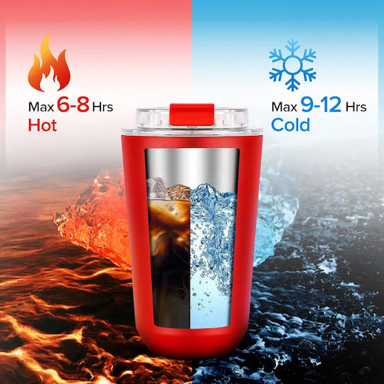 Uncle George Uncle George Stainless Steel Aluminum Thermos Bottle BPA Free 355ml Red