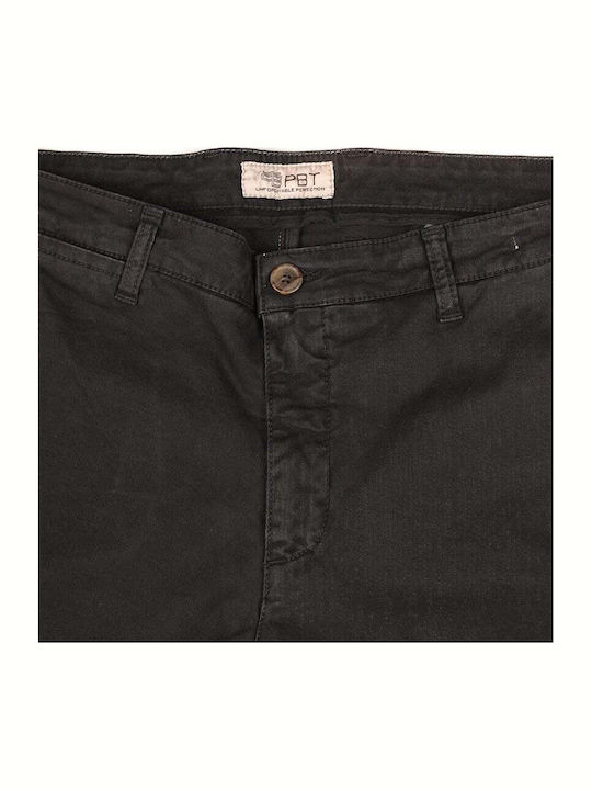 Παντελόνι Chino Ελαστικό σε Slim Εφαρμογή Μαυρο
