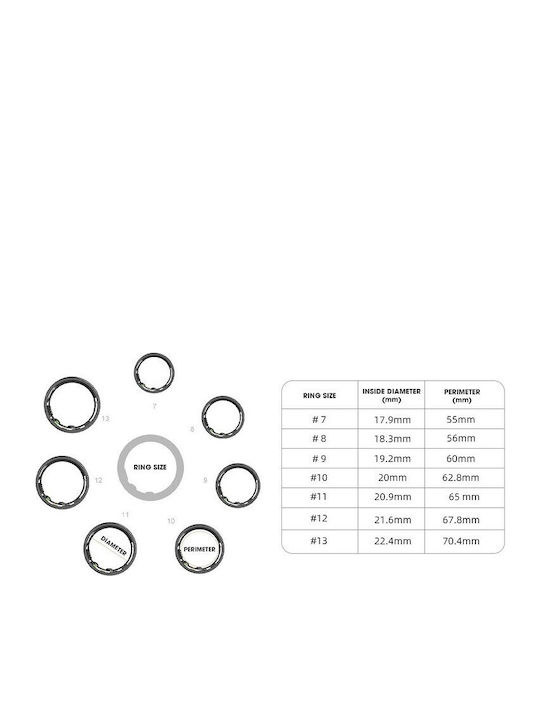 9Fit 9SRG001 Inel Inteligent 20mm Negru