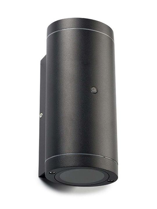 123led Επιτοίχιο Εξωτερικό Φωτιστικό GU10 IP44 Διπλής Δέσμης 9.2x20x10.5εκ.