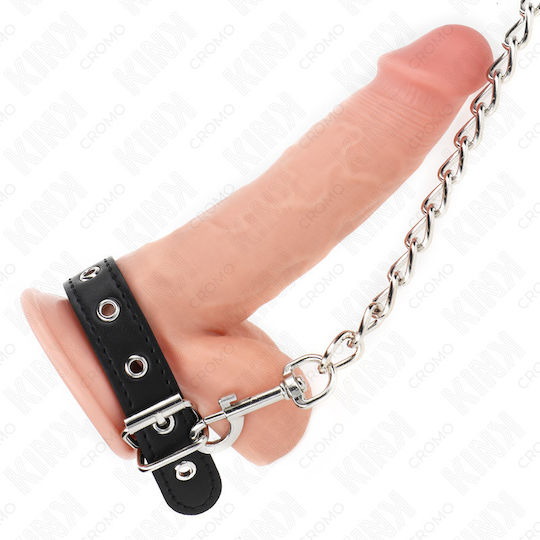 Kink Δαχτυλίδι Πέους Δερμάτινο Μαύρο