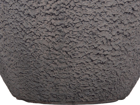 HomeMarkt Set 3 Metallische Pflanzgefäße Dunkel Zement 55x54cm