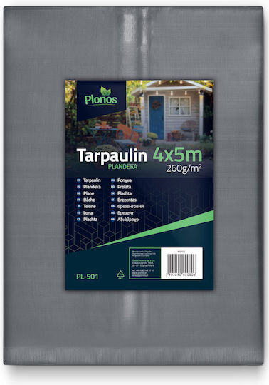 Plonos Rotund Impermeabil Prelată 260gr/m² cu Diametru 4m. Heavy Duty Gri