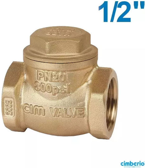 Cimberio Cim Βαλβίδα Αντεπιστροφής Ορειχάλκινη 1/2" CIM_80_1/2