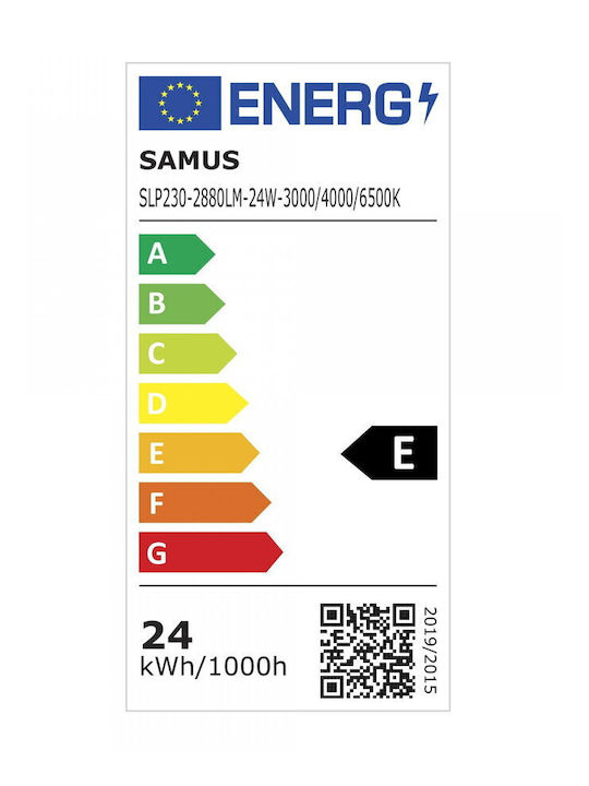 Led Ceiling Light Samus Slp230-2880lm-24w 4000k Energy Class E White