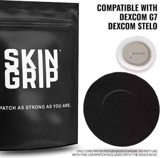 Dexcom G7 & Stelo Skin Grip Original Adhesive Sensor Stickers Black