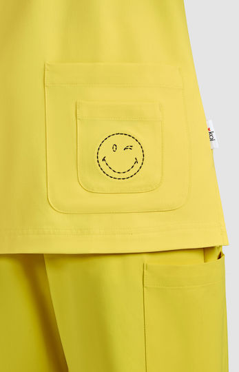 KOI USA Women's Yellow Medical Blouse