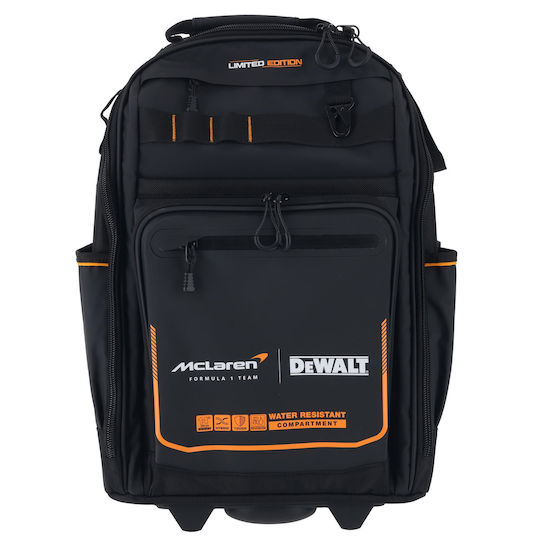 DEWALT Pro McLaren Wheeled Waterproof Black Backpack Tool Bag 28.7l