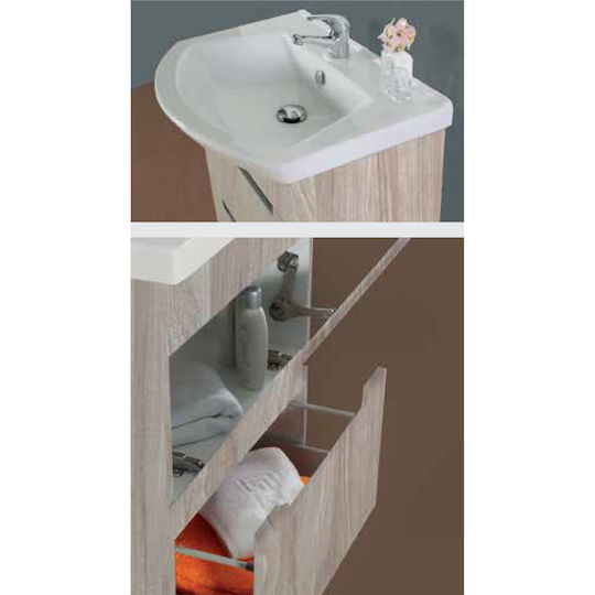 Pro Bagno Πάγκος χωρίς Νιπτήρα Γκρι Pro Bagno Πάγκος χωρίς Νιπτήρα Γκρι