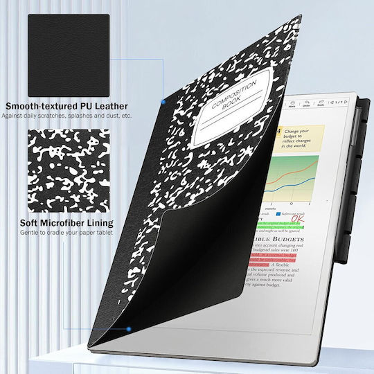 Moko Hülle Moko Book Folio Bemerkenswertes Paper Pro 11.8" Magnetischer Schwarz-Weiß