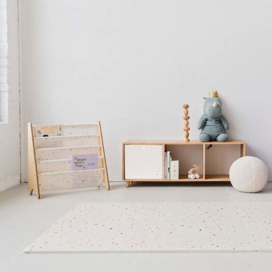 Βιβλιοθήκη Δαπέδου Ξύλινη Terrazzo Cream 25.4x61cm