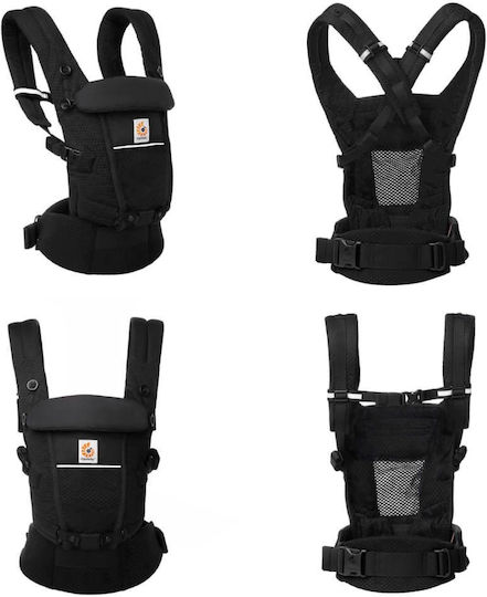 Ergobaby Klassischer Tragesack Adapt SoftFlex Mesh Onyx Black mit Maximalgewicht 20.4kg