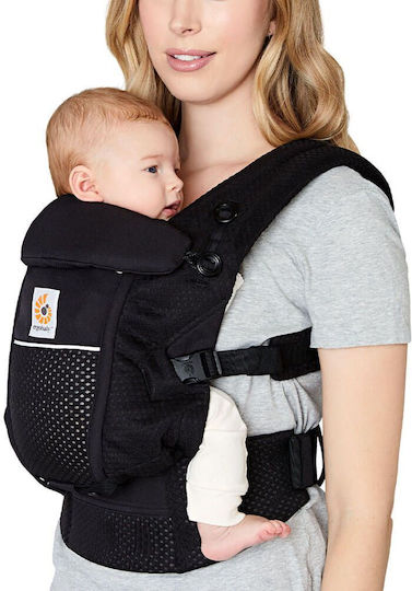 Ergobaby Klassischer Tragesack Adapt SoftFlex Mesh Onyx Black mit Maximalgewicht 20.4kg