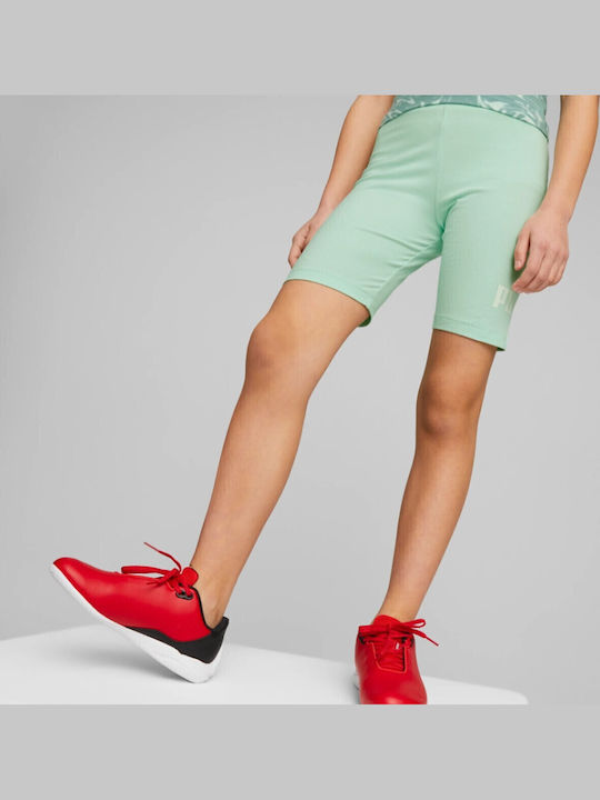 Kinder Leggings Sport Kurz Grün ESS LOGO