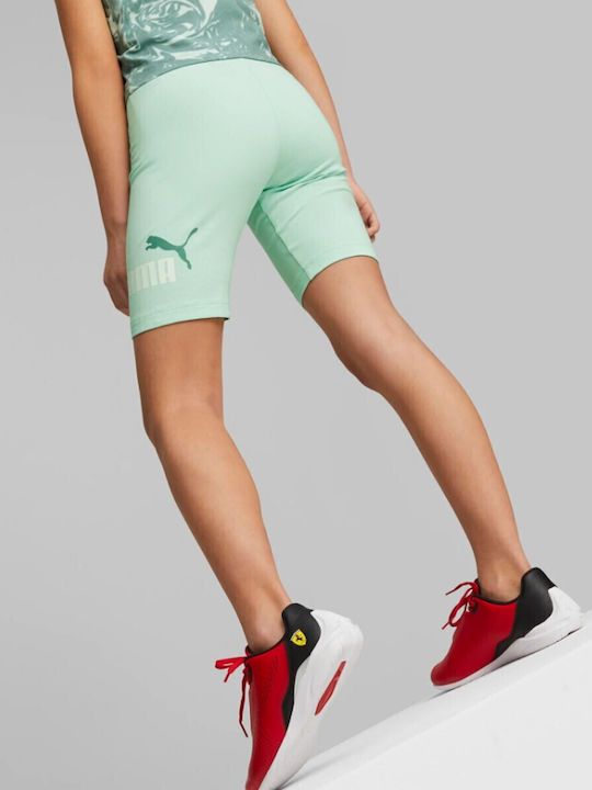 Kinder Leggings Sport Kurz Grün ESS LOGO