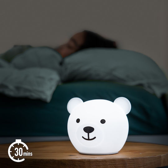 Zazu Nursery Night Light Bor The Bear Usb White