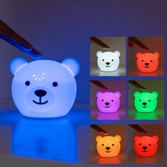 Zazu Nursery Night Light Bor The Bear Usb White