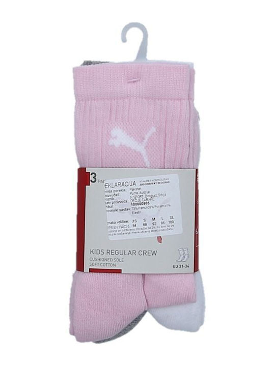 PUMA Athletic Kids' Long Socks Multicolored 3 Pairs