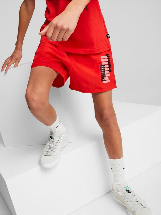 PUMA Essentials Logolab Παιδικό Μαγιό Βερμούδα / Σορτς Κόκκινο