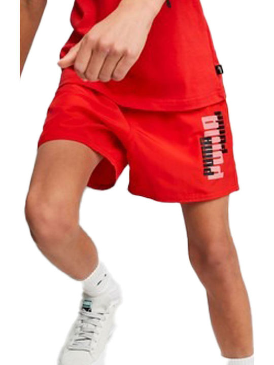 PUMA Essentials Logolab Παιδικό Μαγιό Βερμούδα / Σορτς Κόκκινο