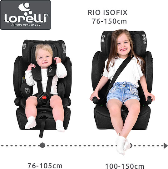 Lorelli Rio Καθισματάκι Αυτοκινήτου με Isofix Μαύρο
