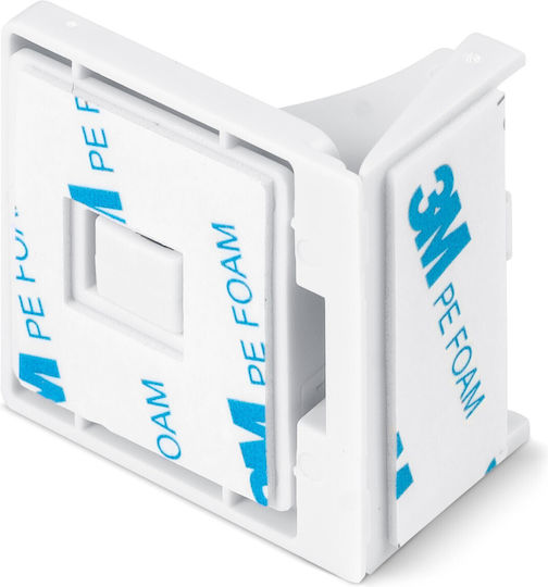 Ricokids Siguranță de protecție pentru ușă cu autocolant din Plastic în Culoare Alb 8buc