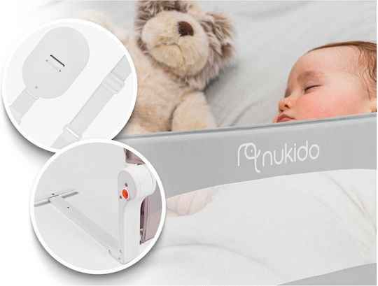Nukido Bed Rail Guard with Screws, βιδωτό, βιδωτο made of Metal in Gray Color 150x42cm 1pcs