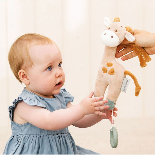 Nattou Mini-Spieluhr aus Polyester Giraffe Luna Wiegenlied "la-le-lu" ca. 23 cm Luna Axel Grün Beige