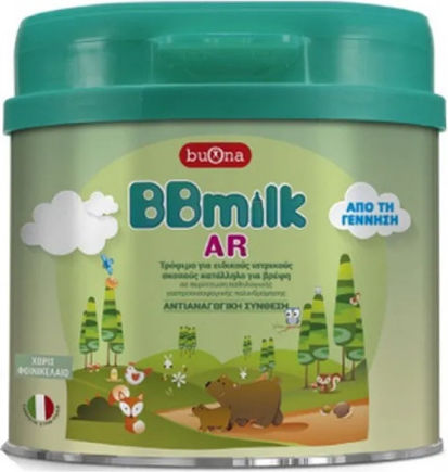 Buona Hrană pentru bebeluși și formule Bbmilk AR pentru 0m++ Luni 400gr