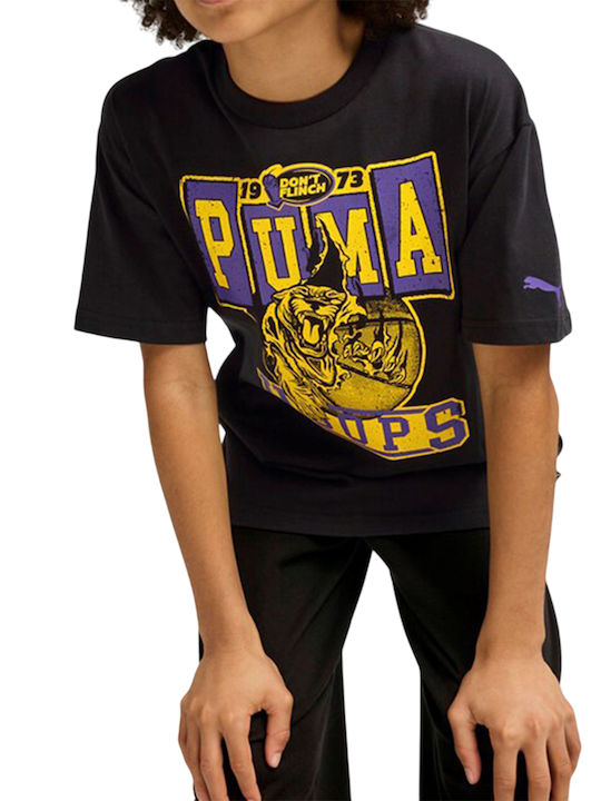 Tricou pentru copii Negru Rival Rage II Hoops Graphics