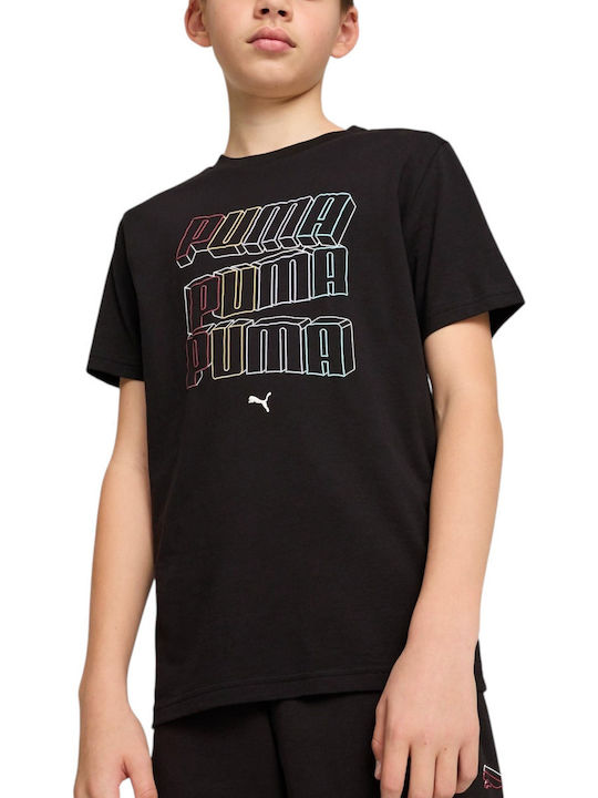 Παιδικό T-shirt Black Logo