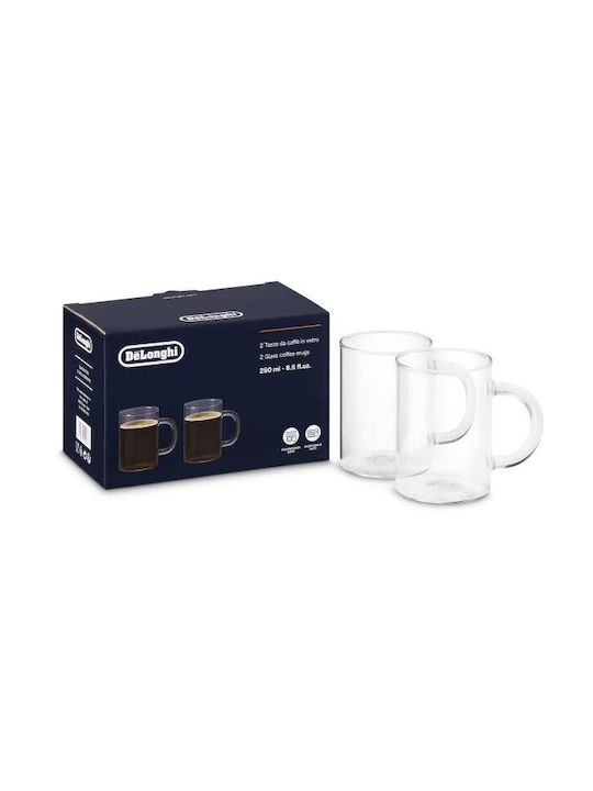 Set 2 Cești din Sticlă Borosilicată Delonghi Incolore