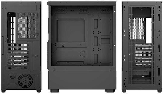 Supercase UR16A-G – Uriel Gaming Midi Tower Κουτί Υπολογιστή με Πλαϊνό Παράθυρο και RGB Φωτισμό Μαύρο