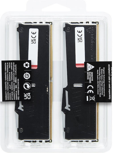 Kingston Fury Beast RGB DDR5 64GB RAM με 2x32GB Modules και Ταχύτητα 6000 για Desktop