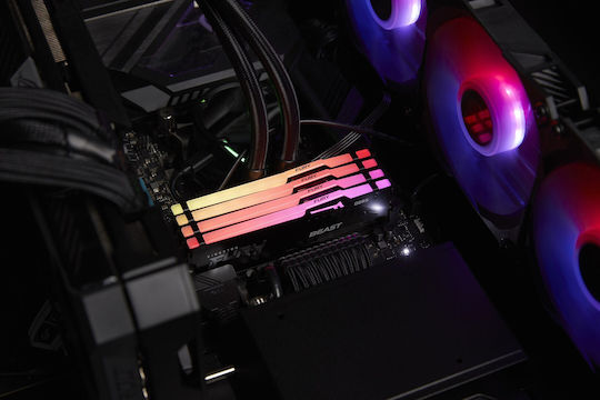 Kingston Fury Beast RGB DDR5 64GB RAM με 2x32GB Modules και Ταχύτητα 6000 για Desktop