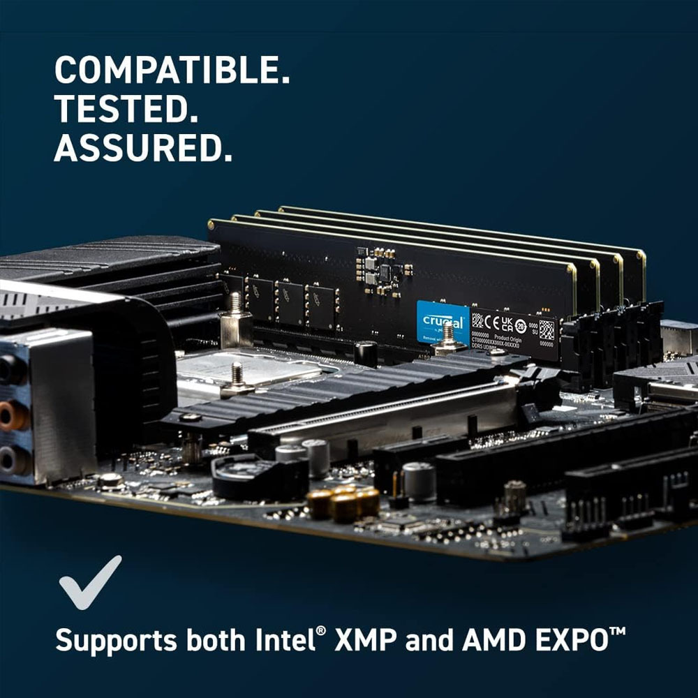 Crucial 16GB DDR5 RAM cu Viteză 5600 pentru Desktop
