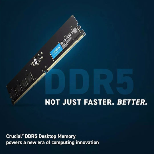 Crucial 32GB DDR5 RAM cu Viteză 5600 pentru Desktop (CT32G56C46U5