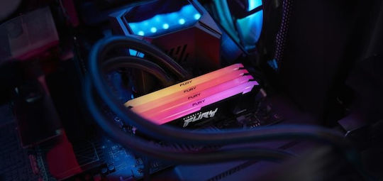 Kingston FURY Beast RGB DDR4 με Module 1x16GB και Ταχύτητα 3200 για Desktop